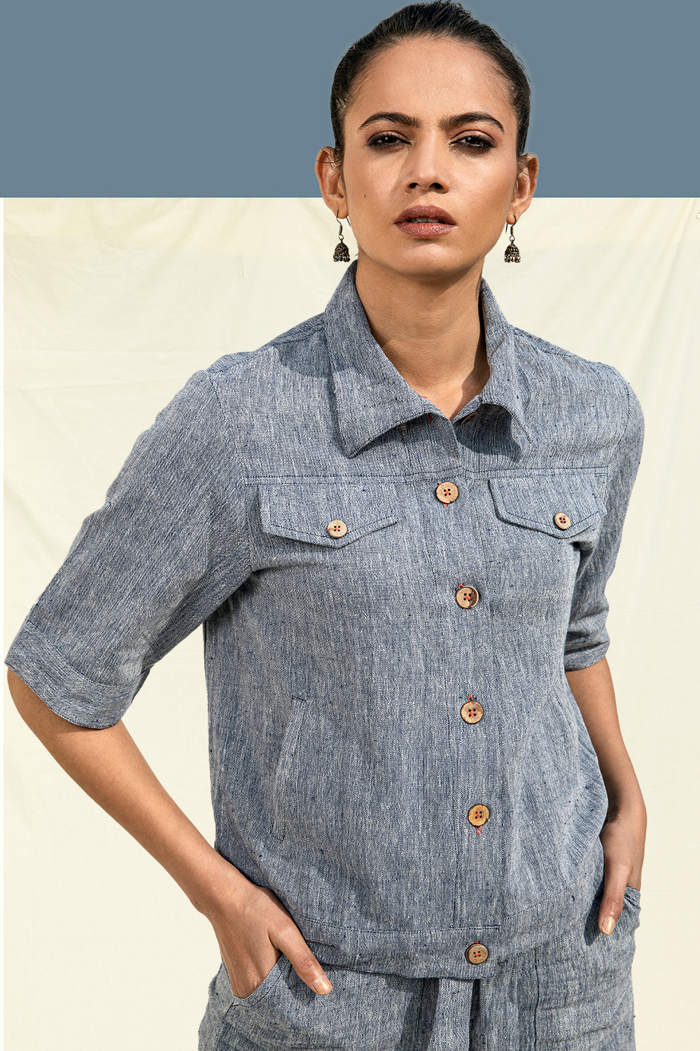 Joules Women's Blue Willow 100% Cotton Coastal Smart Casual Jacket Size 14  | eBay